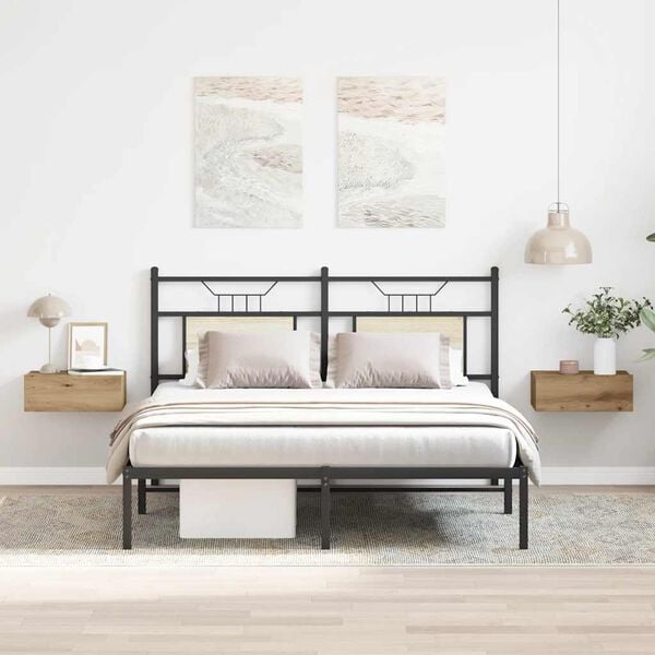 vidaXL Flytende nattbord 2 stk artisan eik 40x32x15 cm konstruert tre