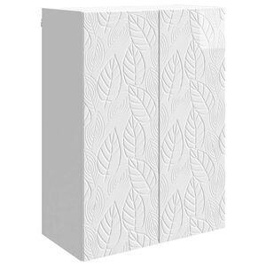 vidaXL Vegghengt skap 66 x 34,5 x 90 cm Konstruert tre H&oslash;gglans hvit