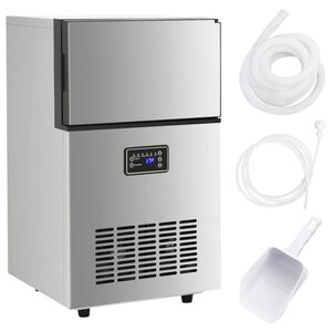 vidaXL Isbitmaskin 45 kg/24 t s&oslash;lv