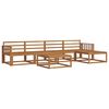 vidaXL Utend&oslash;rs sofa-sett 6 pcs Naturlig Solid akasietre