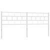 vidaXL Utskiftbar sengegavl i metall hvit 193 cm