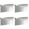 vidaXL Sneglenett 4 stk. 50 x 3,5 x 25 cm Galvanisert st&aring;l S&oslash;lv