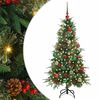 vidaXL Kunstig sammensatt juletre med 150 LED gr&oslash;nn 150 cm PE og PVC