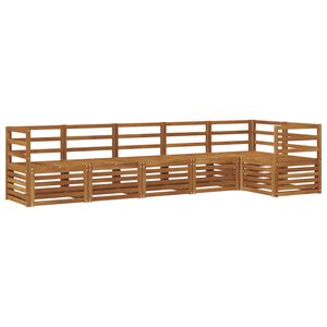 vidaXL Utend&oslash;rs sofa-sett 6 stk. Naturlig Polyester