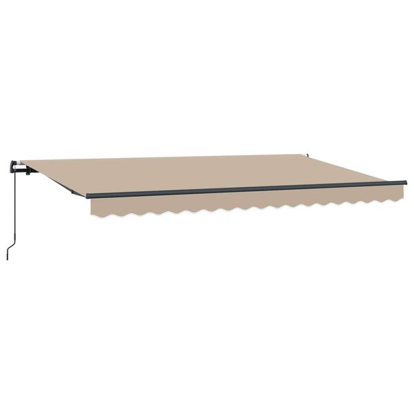 vidaXL Innvendbar Markise Beige 400 x 200 cm stoff