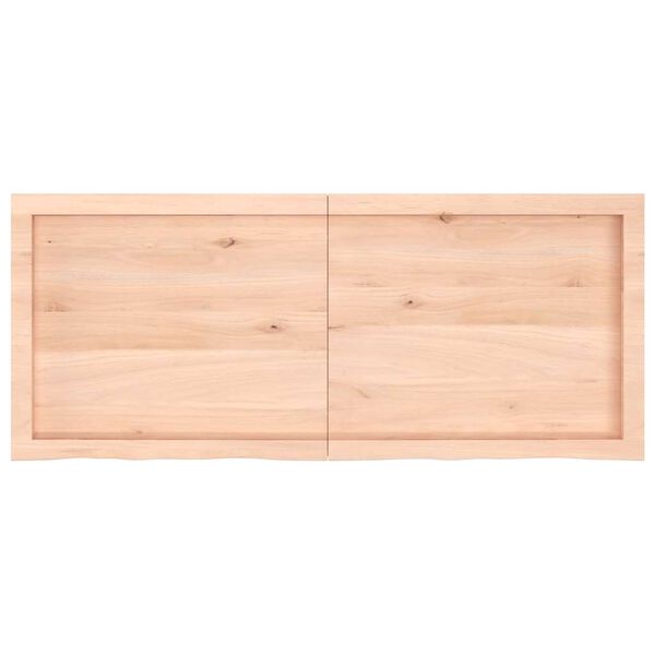vidaXL Benkeplate til bad 120x50x(2-6) cm ubehandlet heltre