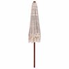 vidaXL Makrame Parasol Krem 252.5 x 252.5 x 260 cm Bomull og teaktre