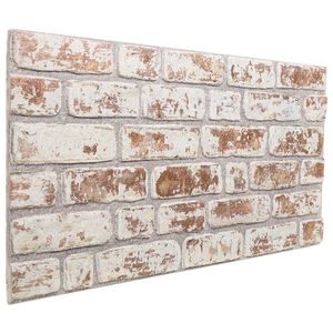 vidaXL Veggpaneler 10 stk. 100 x 50 cm R&oslash;d og Hvit EPS Skum