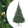 vidaXL Kunstig Forh&aring;ndsopplyst Juletre gr&oslash;nn 210 cm PVC
