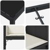 vidaXL Hage Spisegruppe med pute 5 pcs Svart polyrotting