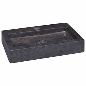 vidaXL Vask 38x24x6,5 cm marmor svart