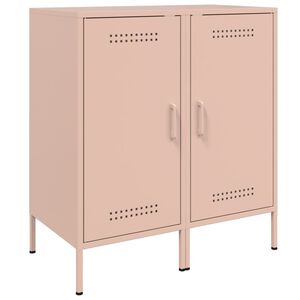 vidaXL Skjenker 2 stk rosa 36x39x79 cm stål
