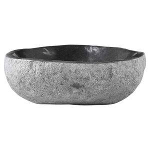 vidaXL Basseng Oval Gr&aring; (32-37) x (27-30) x 12 cm Elvestein