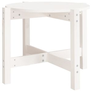 vidaXL Salongbord hvit &Oslash; 62,5x45 cm heltre furu