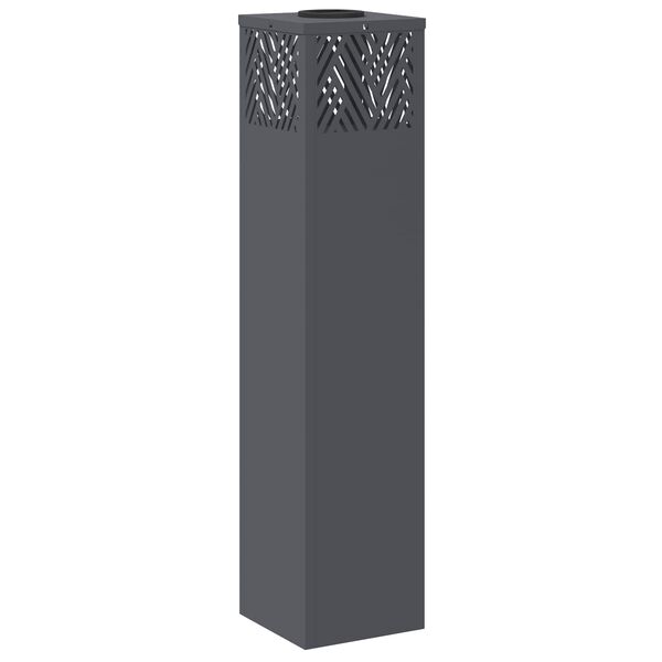 vidaXL Solenergi LED stibelys 2 pcs Antrasitt Kaldvalset st&aring;l