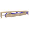 vidaXL TV-benk med LED-lys sonoma eik 260x36,5x40 cm