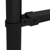 vidaXL Hagegjerde med spydtopp st&aring;l (1,5-1,75)x15,3 m svart