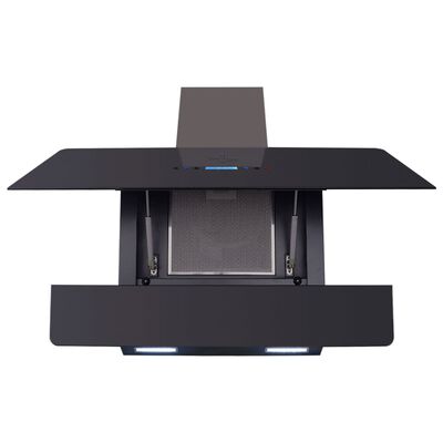 vidaXL Kjøkkenvifte med touch-skjerm svart 900 mm
