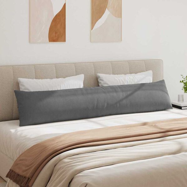 vidaXL Sofaputer 2 pcs Mørkegrå 200 x 40 cm stoff