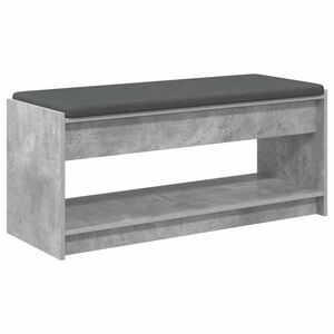 vidaXL Gangbenk BetongGr&aring; 103 x 38 x 45 cm Konstruert treverk og stoff