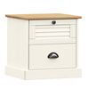 vidaXL Nattbord VIGO hvit 42x35x42 cm heltre furu