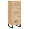 vidaXL Highboard sonoma eik 34,5x34x180 cm konstruert tre