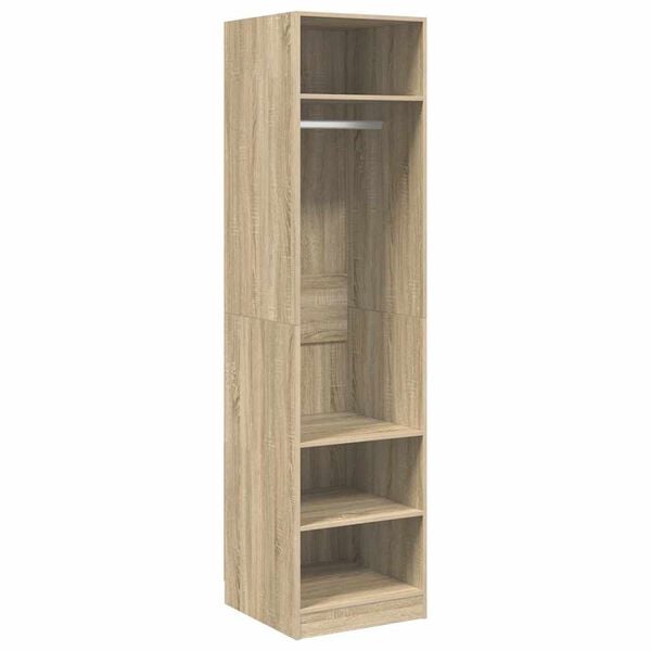 vidaXL Garderobe sonoma eik 50x50x200 cm konstruert tre