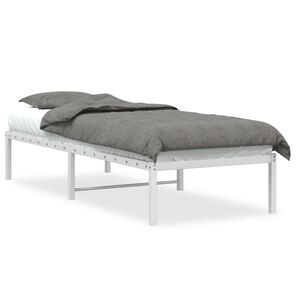 vidaXL Sengeramme i metall hvit 75x190 cm