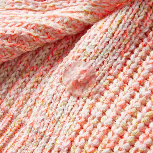 Cardigan for barn strikket blandet rosa 92
