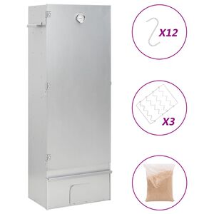 vidaXL R&oslash;ykgrill med treflis 44,5x29x110 cm galvanisert st&aring;l