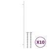 vidaXL Skaph&aring;ndtak 10 stk s&oslash;lv 480 mm rustfritt st&aring;l
