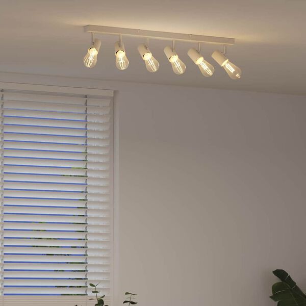 vidaXL Takspot Hvit 73 x 6.5 x 11.5 cm St&aring;l