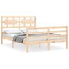 vidaXL Sengeramme med hodegavl small double heltre
