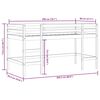 vidaXL Køyeseng for barn med stige 80x200 cm heltre furu