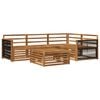 vidaXL Utend&oslash;rs sofa-sett 5 pcs Naturlig Solid akasietre