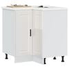 vidaXL kjøkkenhjørne underskap Porto høyglans hvit konstruert tre
