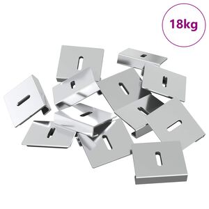 vidaXL Speilhenger Brakett 340 pcs Nikkel 35 x 30 x 8,3 mm St&aring;l