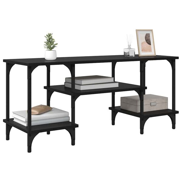 vidaXL TV-skap Svart Eik 102 x 35 x 45,5 cm Ingeni&oslash;rtre og jern