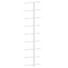 vidaXL Veggmontert vinstativ for 9 flasker hvit jern