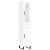vidaXL Highboard hvit 34,5x34x180 cm konstruert tre