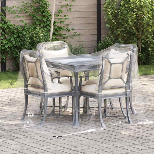 vidaXL Gjennomsiktig presenning med maljer 2x2 m PVC