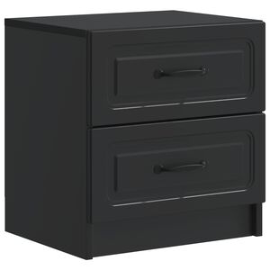 vidaXL Nattbordskap med skuff Svart 43 x 34,5 x 44,5 cm Konstruert tre