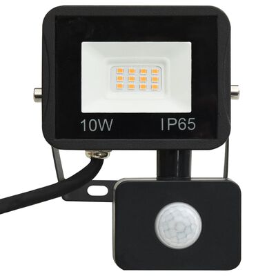 vidaXL LED-flomlys med sensor 10 W kaldhvit