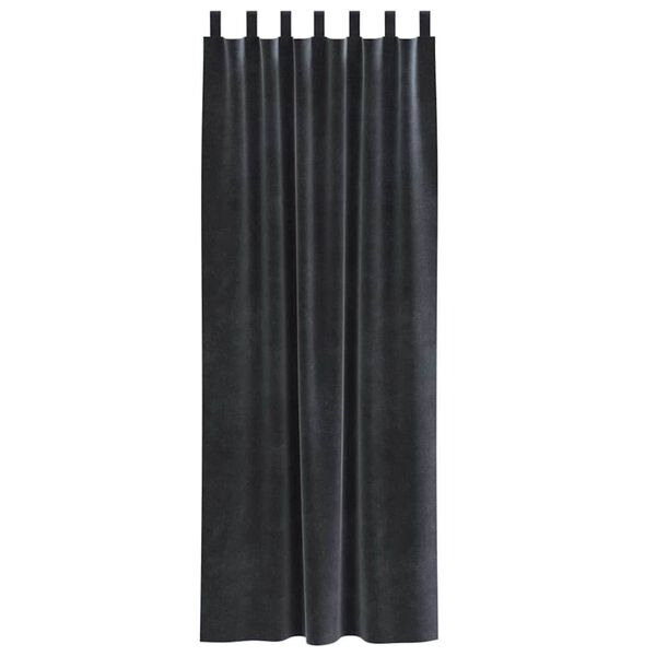 vidaXL Blendingsgardiner 2 pcs M&oslash;rkegr&aring; 140 x 225 cm Fl&oslash;yel