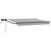 vidaXL Manuell utvidbar markise med LED-lamper 2,5 x 2 m