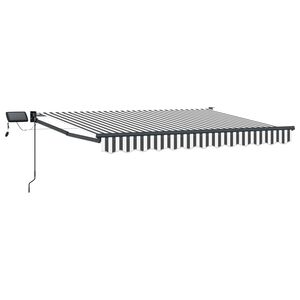 vidaXL Manuell utvidbar markise med LED-lamper 2,5 x 2 m