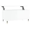 vidaXL Salongbord h&oslash;yglans hvit 90x44,5x45 cm konstruert tre