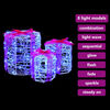 vidaXL Gaveeske Dekorasjon med 60 LED 3 pcs Blå 20 x 20 x 21 cm Akryl