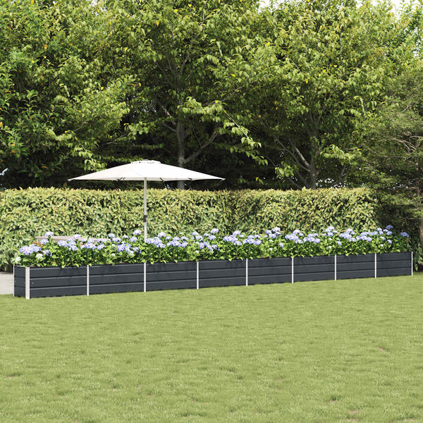 vidaXL Plantekassed Antrasitt 480 x 50 x 45 cm Galvanisert St&aring;l