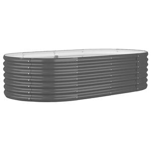 vidaXL H&oslash;ybed galvanisert st&aring;l 152x80x36 cm antrasitt